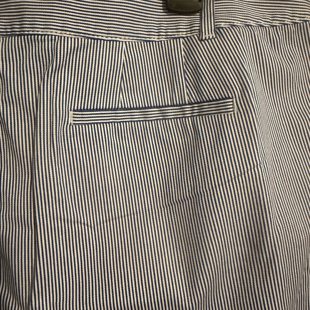 Talbots Blue and White Striped Wide Leg Nautical Crop Pants 16P NWT - Picture 9 of 11